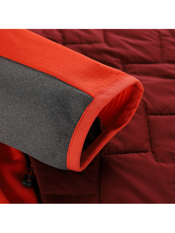 ALPINE PRO Muška dukserica s merino punjenjem ALPINE PRO JORW merlot