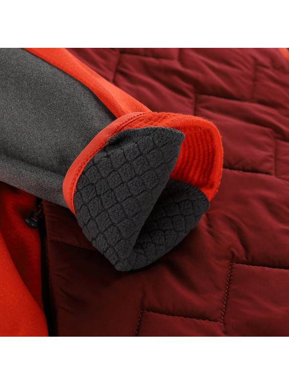 ALPINE PRO Muška dukserica s merino punjenjem ALPINE PRO JORW merlot