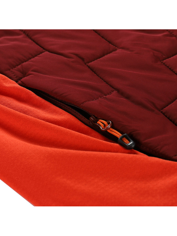 ALPINE PRO Muška dukserica s merino punjenjem ALPINE PRO JORW merlot