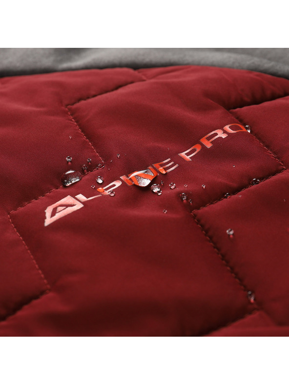 ALPINE PRO Muška dukserica s merino punjenjem ALPINE PRO JORW merlot