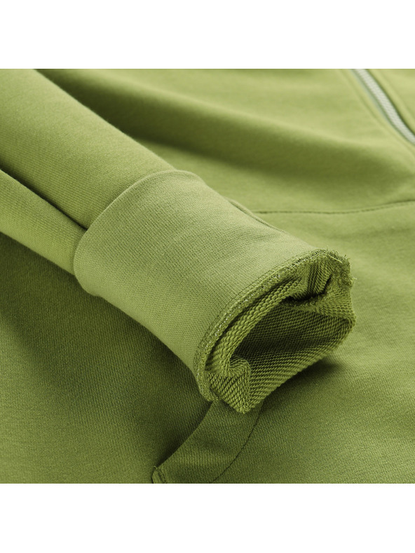 ALPINE PRO Muška pamučna dukserica s kapuljačom ALPINE PRO LOKK turtle green