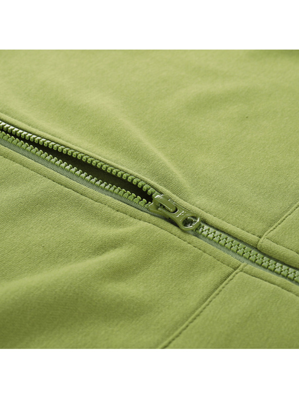 ALPINE PRO Muška pamučna dukserica s kapuljačom ALPINE PRO LOKK turtle green