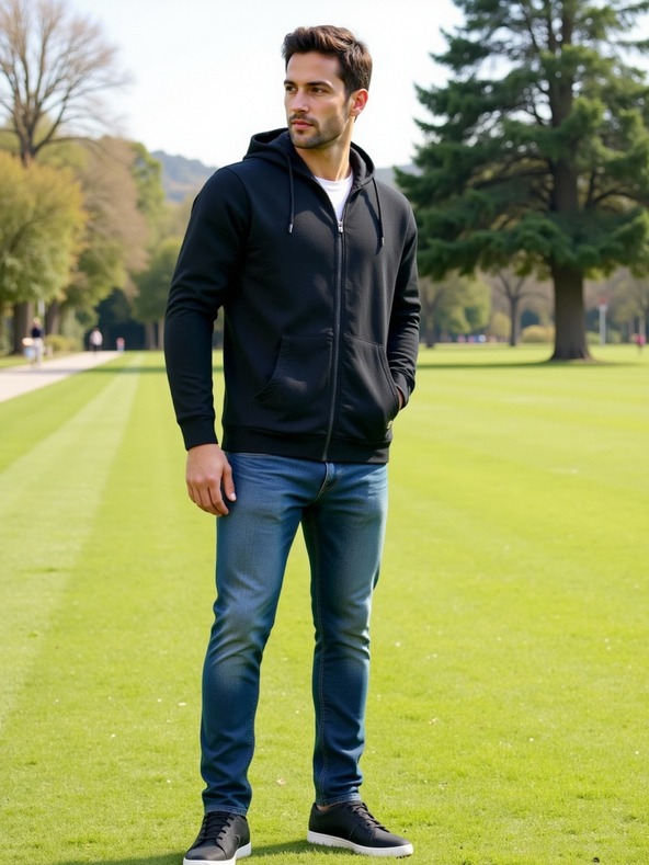 ALPINE PRO Muška pamučna dukserica s kapuljačom ALPINE PRO LOKK black