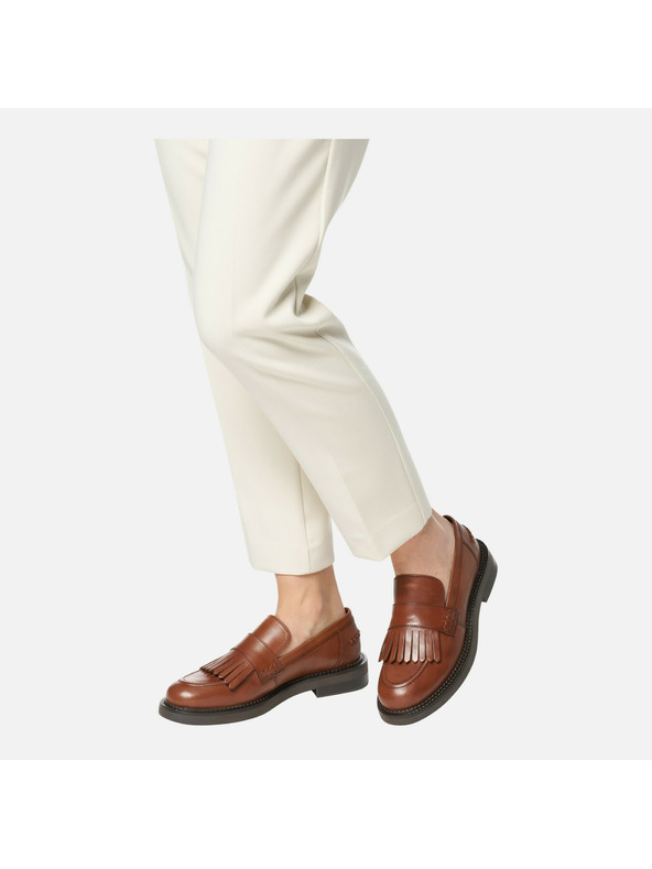 Geox Svijjetlosmeđe ženske mokasine Geox Serilda