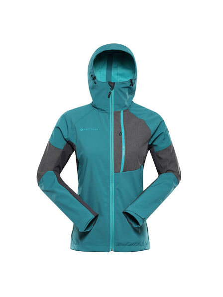 ALPINE PRO Ženska softshell jakna s DWR tretmanom ALPINE PRO ESPRITA 2 zeleni mulj