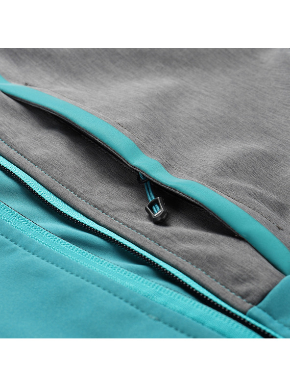 ALPINE PRO Ženska softshell jakna s DWR tretmanom ALPINE PRO ESPRITA 2 zeleni mulj