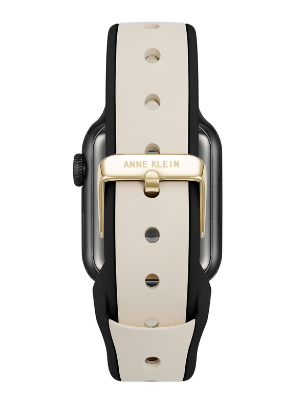 Anne Klein Silikonski krem-crni remen Anne Klein za Apple Watch 38/40/41