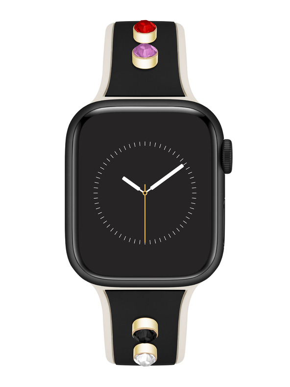 Anne Klein Silikonski crno-krem remen Anne Klein za Apple Watch 38/40/41