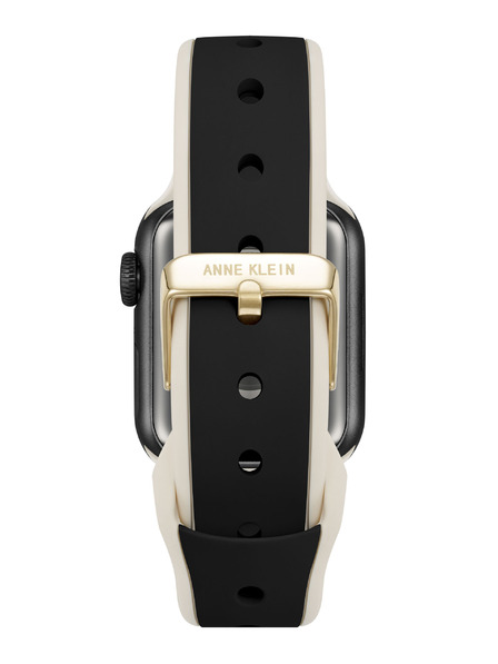 Anne Klein Silikonski crno-krem remen Anne Klein za Apple Watch 38/40/41