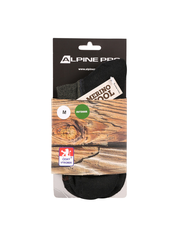 ALPINE PRO Antibakterijske čarape od merino vune ALPINE PRO DERERE stone sive