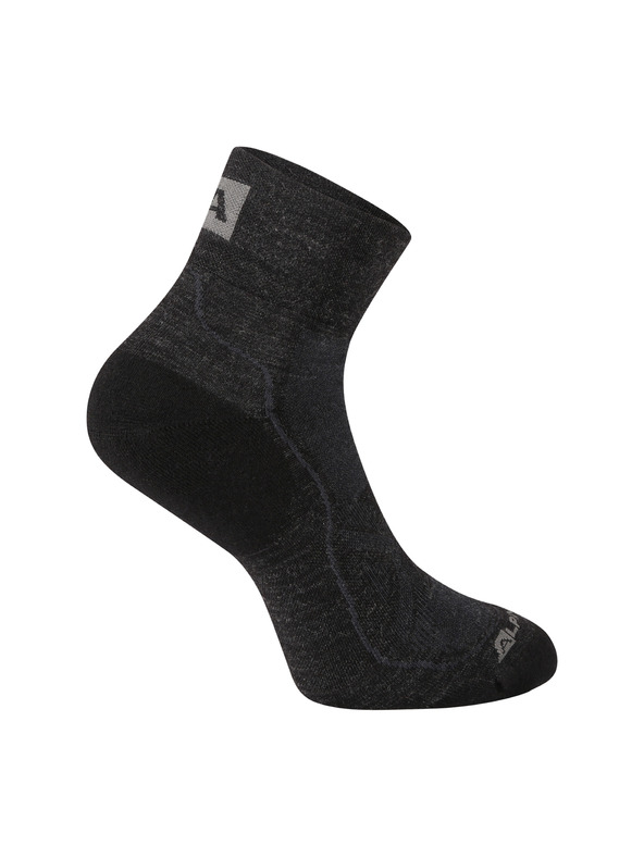 ALPINE PRO Antibakterijske čarape od merino vune ALPINE PRO DERERE crne