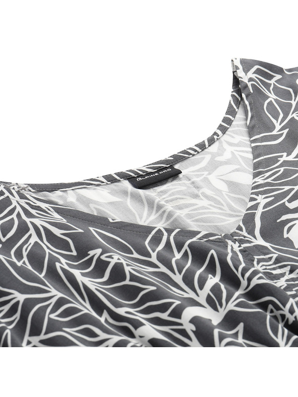 ALPINE PRO Ženske ljetne haljine ALPINE PRO NIEWA tamno siva varijanta pb