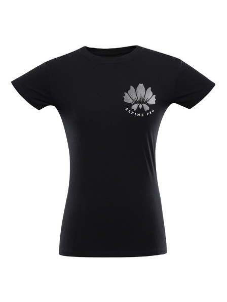 ALPINE PRO Ženska pamučna majica ALPINE PRO SUMEKA crna varijanta pa