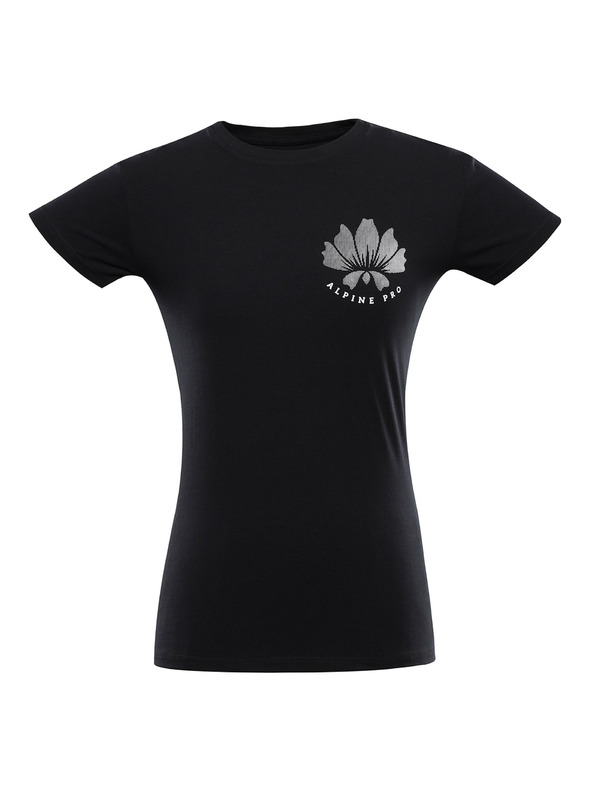 ALPINE PRO Ženska pamučna majica ALPINE PRO SUMEKA crna varijanta pa