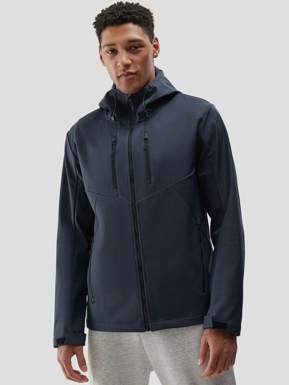 4F Muška vjetrootporna jakna softshell membrana 8000 4F