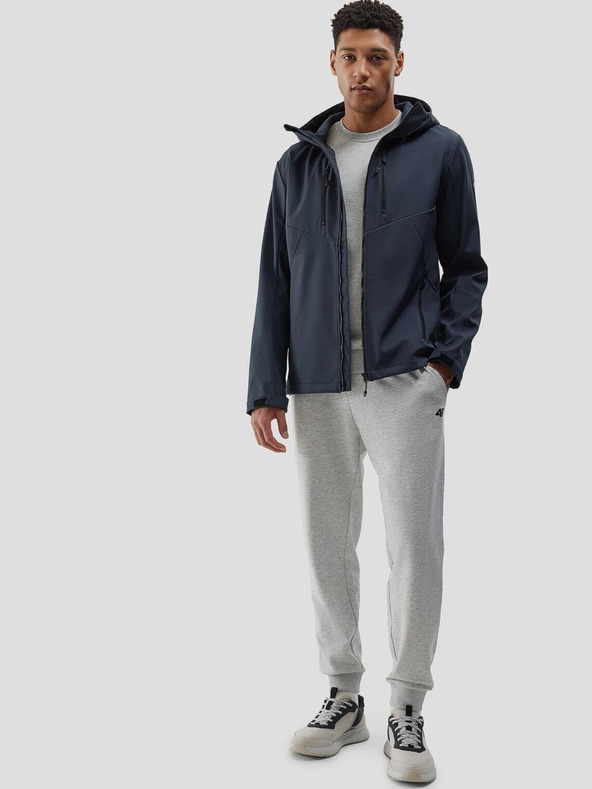 4F Muška vjetrootporna jakna softshell membrana 8000 4F