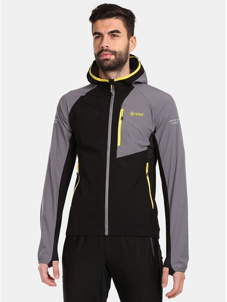 Kilpi Sivo-crna muška jakna za trčanje Kilpi BALEO-M