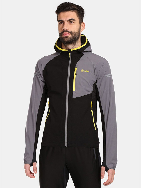 Kilpi Sivo-crna muška jakna za trčanje Kilpi BALEO-M