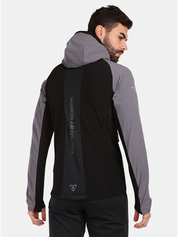 Kilpi Sivo-crna muška jakna za trčanje Kilpi BALEO-M