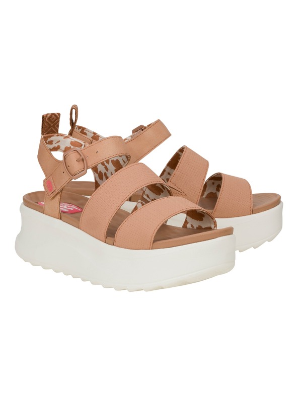 Hey Dude Ženske ružičaste sandale na platformi Hey Dude