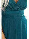 numoco 562-4 NASTIA Duge haljine s dekolteom i kratkim rukávom - zelene