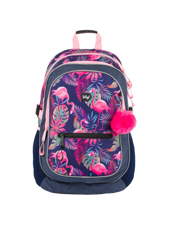 BAAGL  Plavi školski ruksak core flamingo Baagl