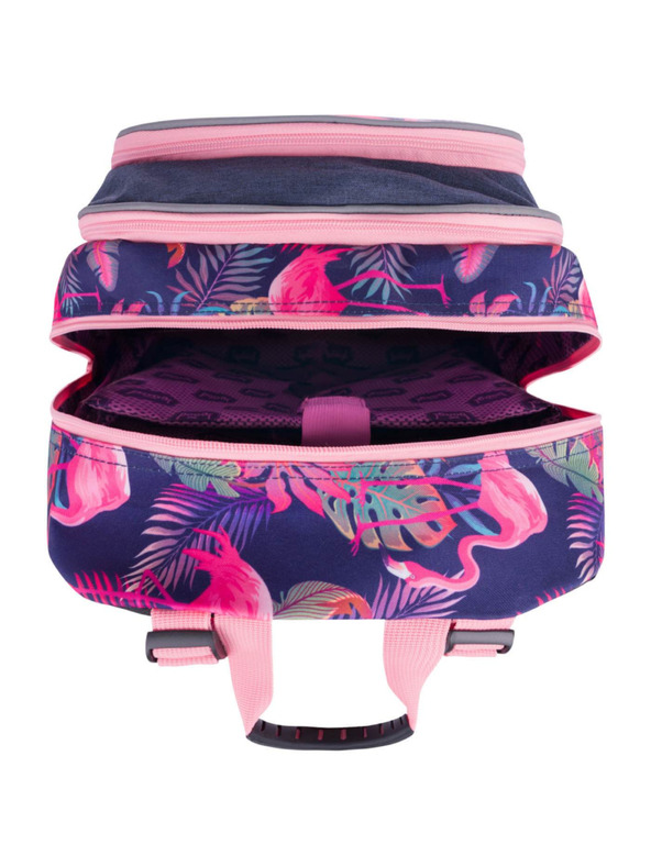 BAAGL  Plavi školski ruksak core flamingo Baagl