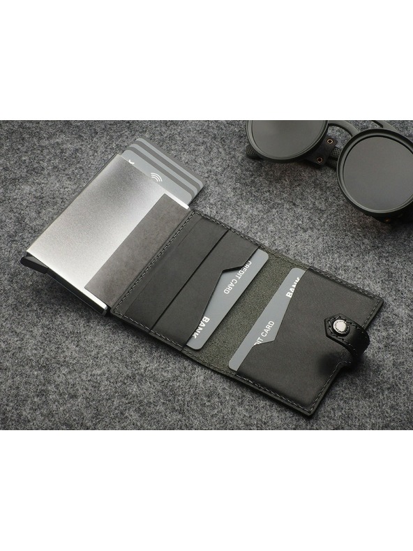 Pularys Pularys muški koženi novčanik Easy crni 210314101