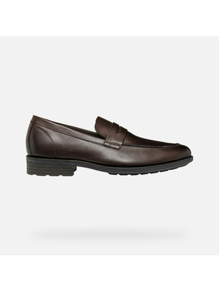 Geox Tamnosmeđe muške mokasine Geox Walk Pleasure F