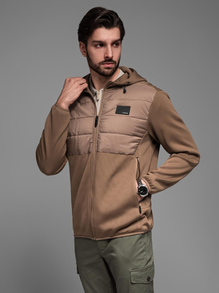 Ombre Clothing Muška lagana šarena sportska jakna s flisom Ombre Clothing