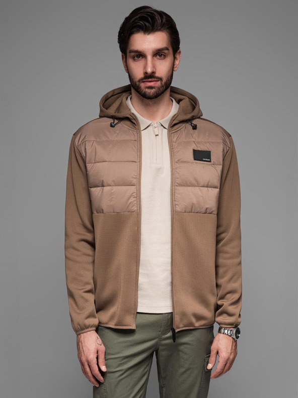 Ombre Clothing Muška lagana šarena sportska jakna s flisom Ombre Clothing