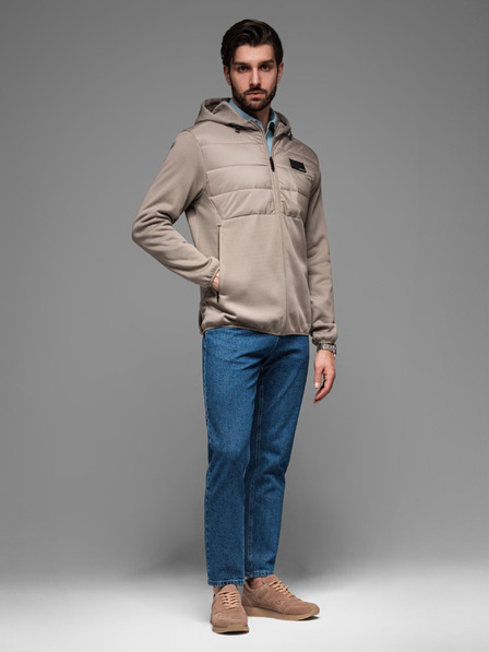 Ombre Clothing Muška lagana šarena sportska jakna s flisom Ombre Clothing