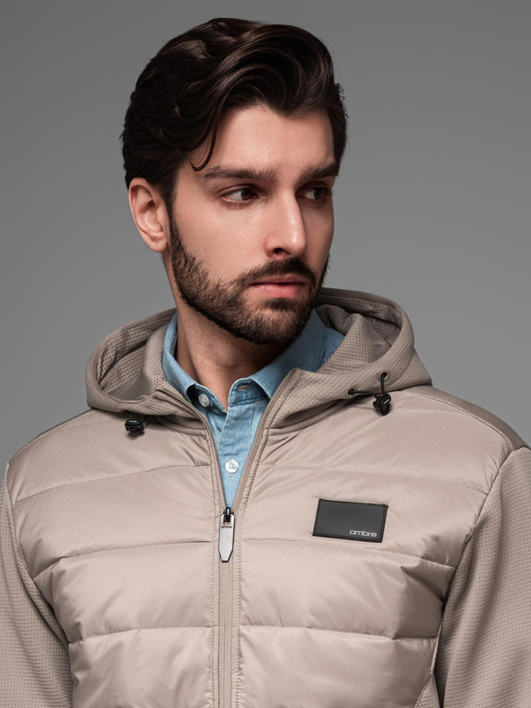 Ombre Clothing Muška lagana šarena sportska jakna s flisom Ombre Clothing