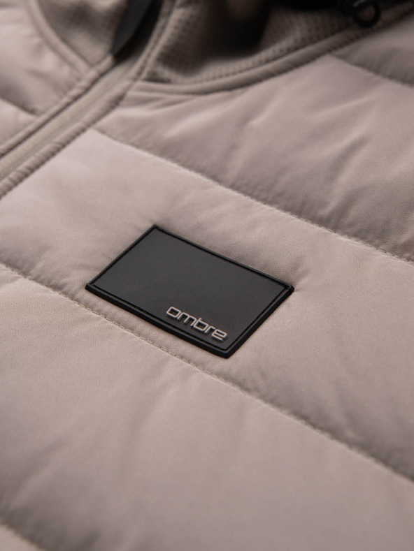 Ombre Clothing Muška lagana šarena sportska jakna s flisom Ombre Clothing