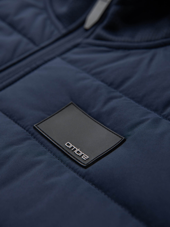 Ombre Clothing Muška lagana šarena sportska jakna s flisom Ombre Clothing