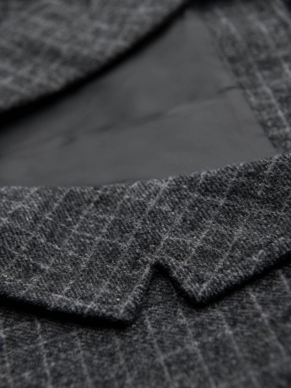 Ombre Clothing Muški prsluk od vunene smjese s kariranim preklopnicima Ombre Clothing