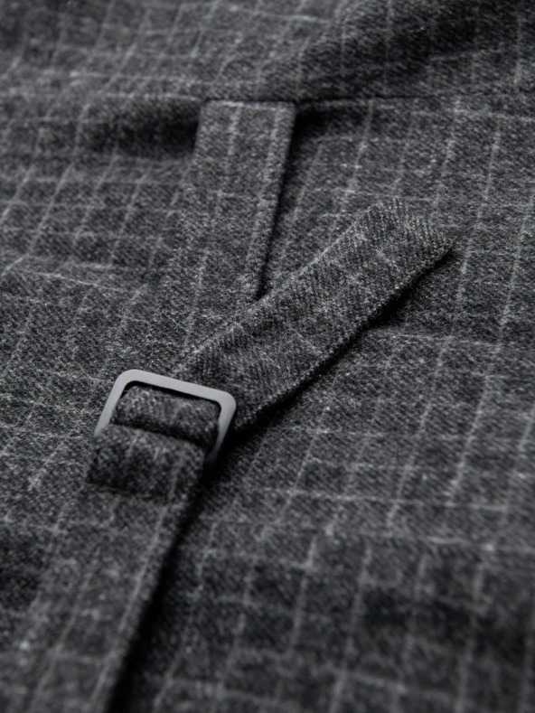 Ombre Clothing Muški prsluk od vunene smjese s kariranim preklopnicima Ombre Clothing