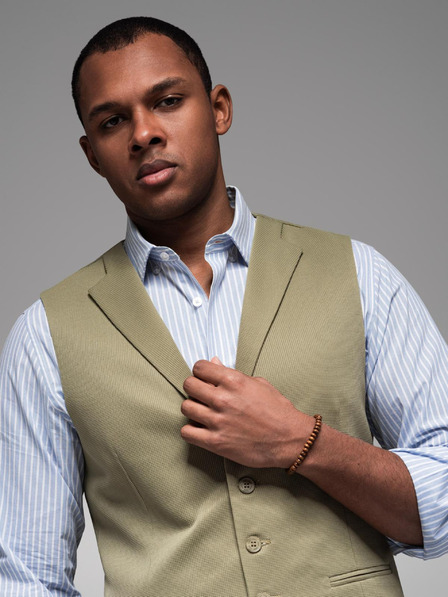 Ombre Clothing Muški strukturirani pleteni prsluk po mjeri s preklopnicima Ombre Clothing