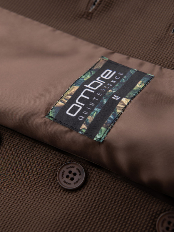 Ombre Clothing Muški strukturirani pleteni prsluk po mjeri s preklopnicima Ombre Clothing