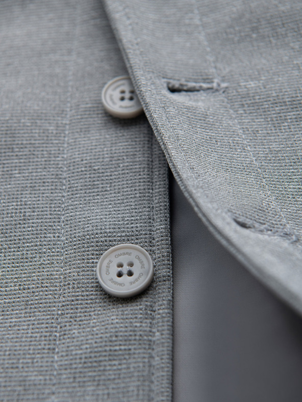 Ombre Clothing Muški strukturirani prsluk po mjeri s džepovima Ombre Clothing