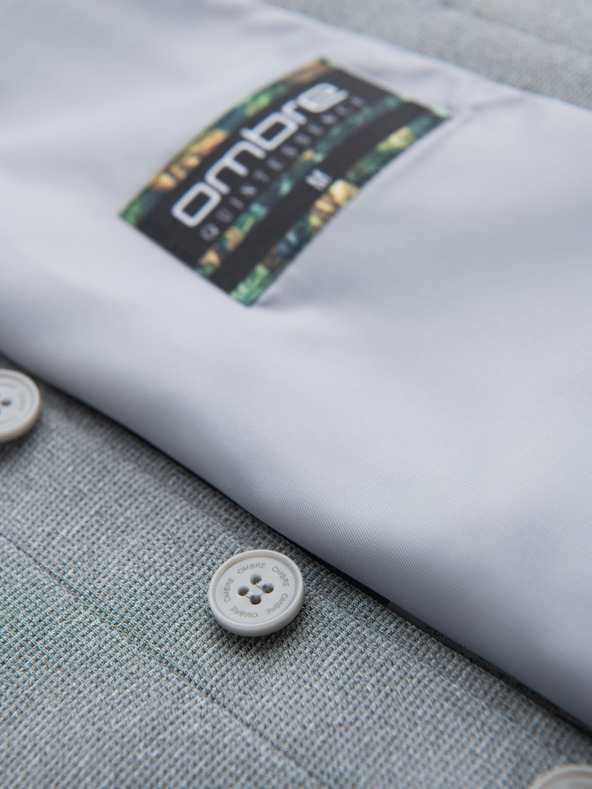 Ombre Clothing Muški strukturirani prsluk po mjeri s džepovima Ombre Clothing