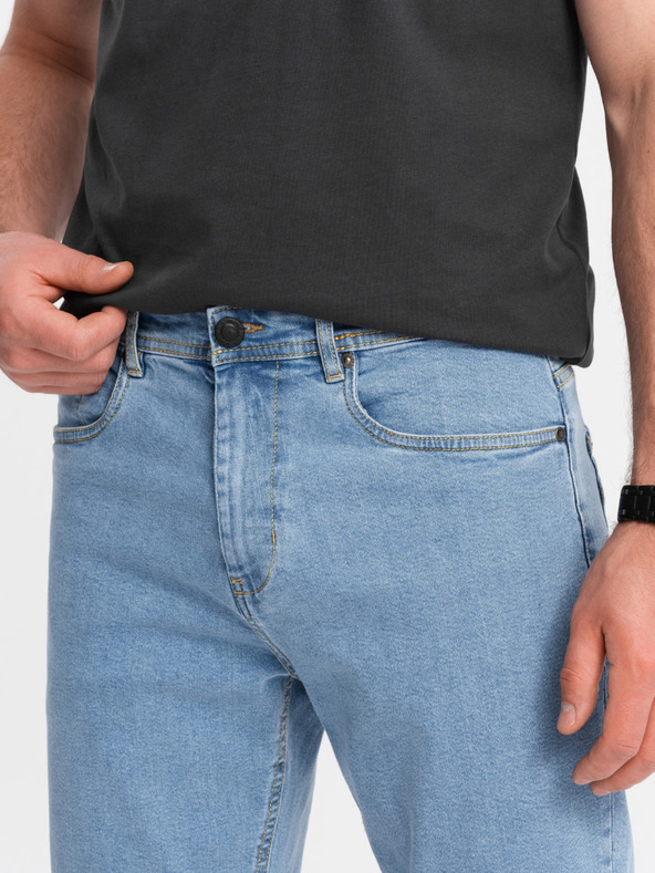 Ombre Clothing Muške traper kratke hlače s preklopljenim nogavicama Ombre Clothing