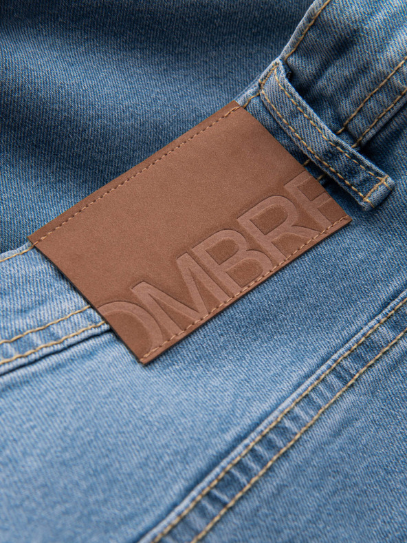 Ombre Clothing Muške traper kratke hlače s preklopljenim nogavicama Ombre Clothing