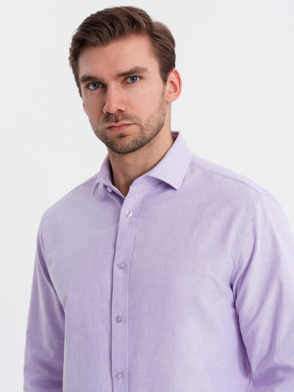 Ombre Clothing Muška pamučna oxford košulja u pastelnim bojama Ombre Clothing