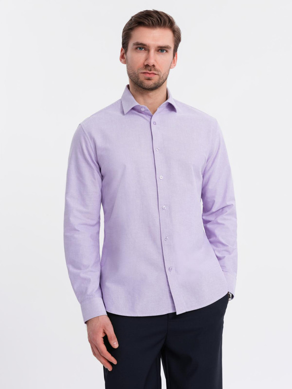 Ombre Clothing Muška pamučna oxford košulja u pastelnim bojama Ombre Clothing