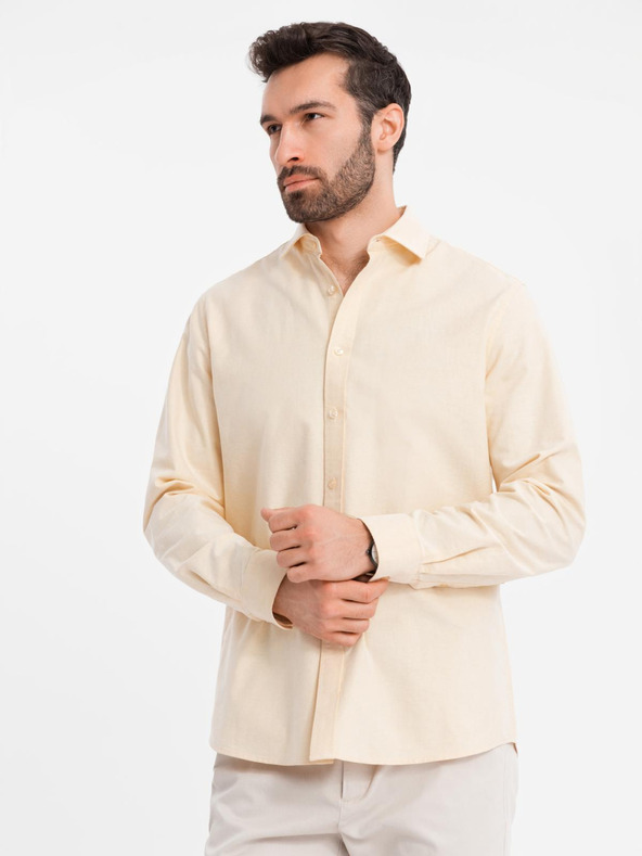 Ombre Clothing Pastelna pamučna muška oxford košulja Ombre Clothing