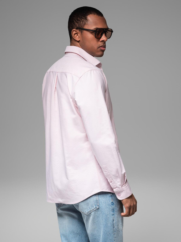 Ombre Clothing Muška pamučna oxford košulja u pastelnim bojama Ombre Clothing