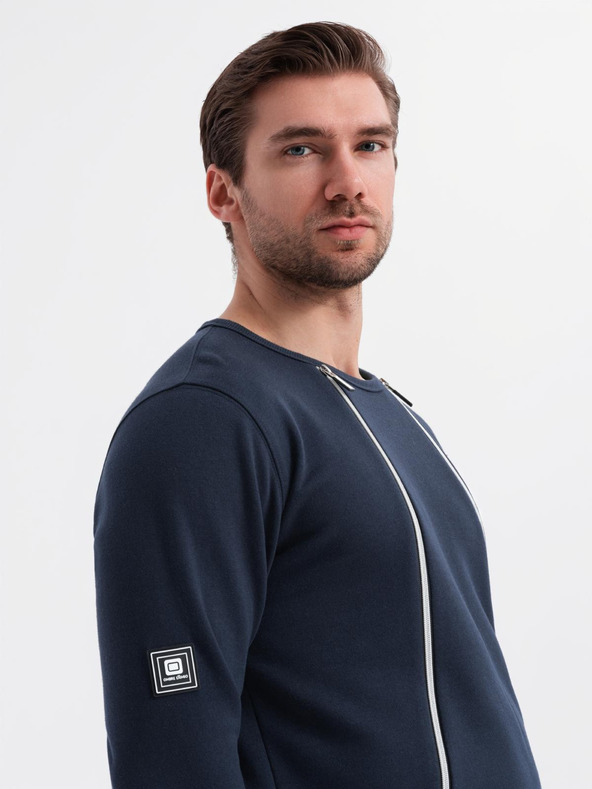 Ombre Clothing Oprana muška dukserica s dekorativnim šavom oko izreza Ombre Clothing