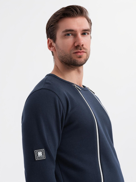 Ombre Clothing Oprana muška dukserica s dekorativnim šavom oko izreza Ombre Clothing