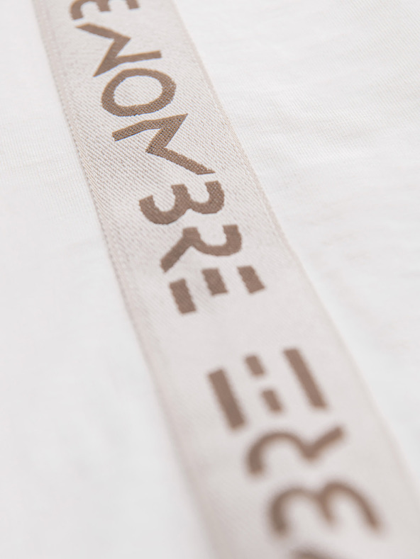 Ombre Clothing Muška pamučna majica s dugim rukavima, rubovima i printom na prsima Ombre Clothing